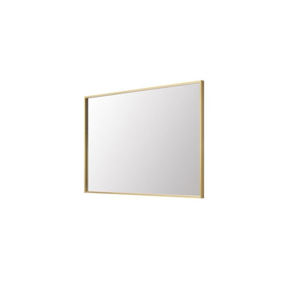 Aluminum Frame Rectangle Mirror 24x36 In Gold