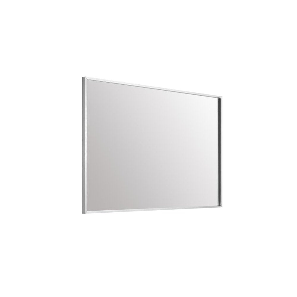 Aluminum Frame Square Mirror 30x36 In Silver