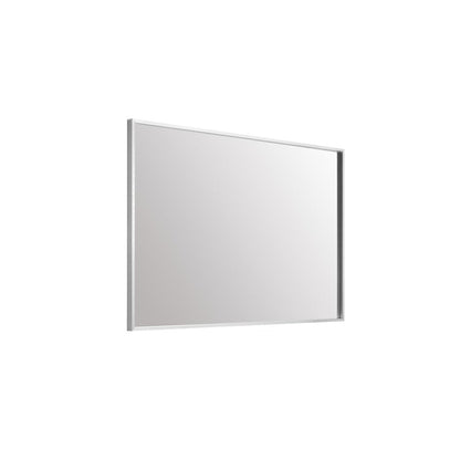 Aluminum Frame Square Mirror 30x36 In Silver