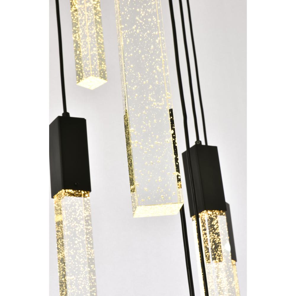 Weston 13 lights pendant in black