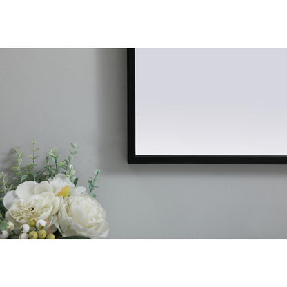Metal Frame Arch Mirror 22x36 Inch in Black