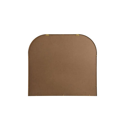 Metal Frame Arch Mirror 42x38 Inch in Brass
