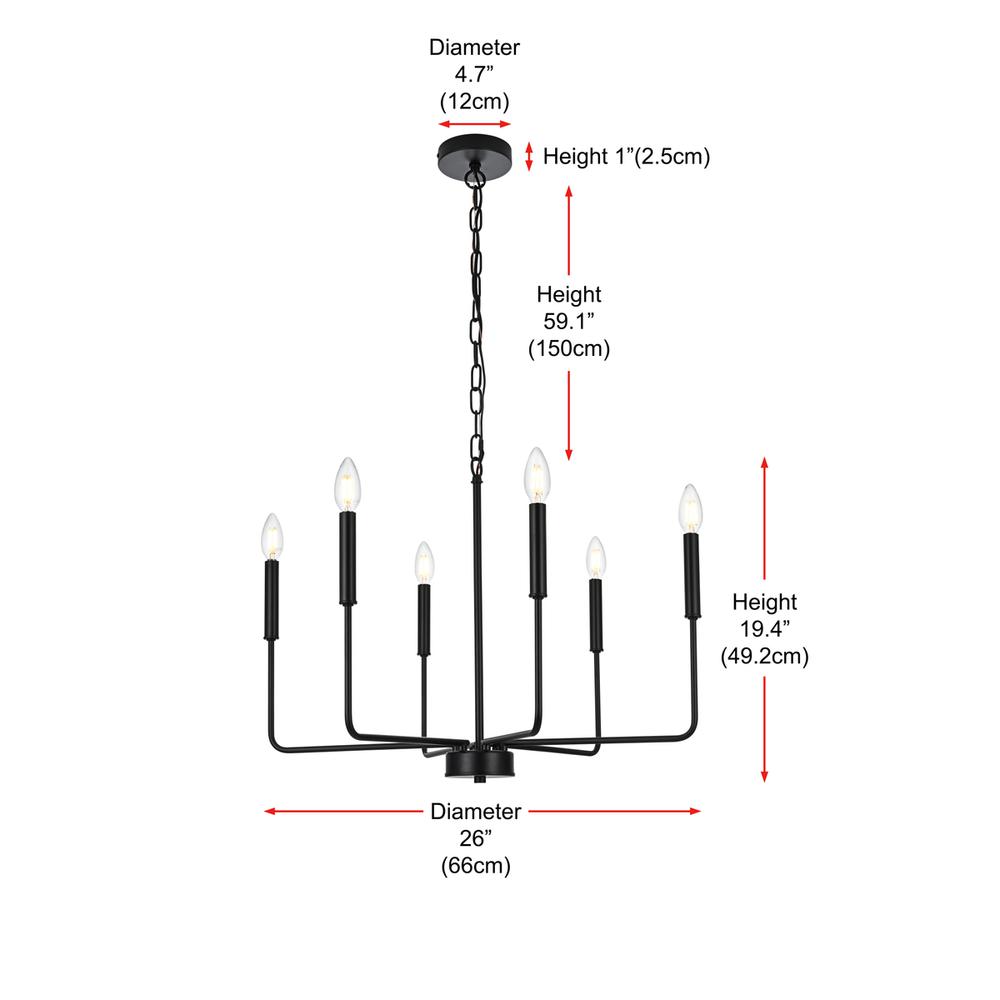 Willa 26 inch Pendant Light in Black