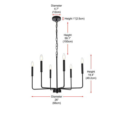 Willa 26 inch Pendant Light in Black