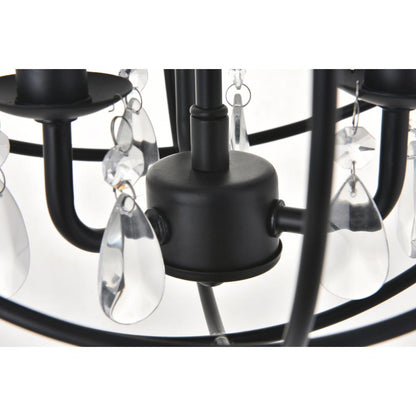Wallace 3 light Matte Black Pendant