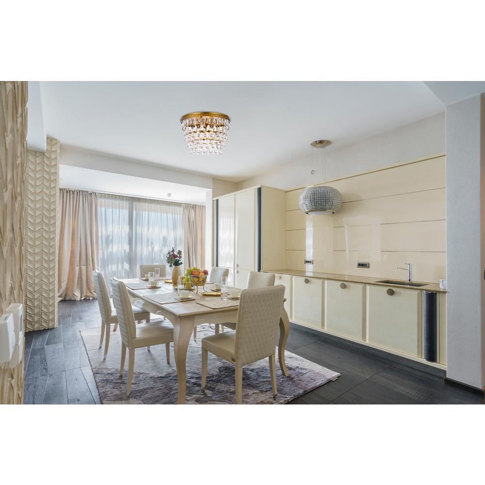 Nordic 3 lights brass flush mount