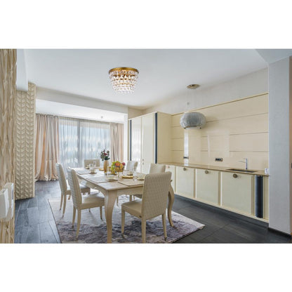 Nordic 3 lights brass flush mount