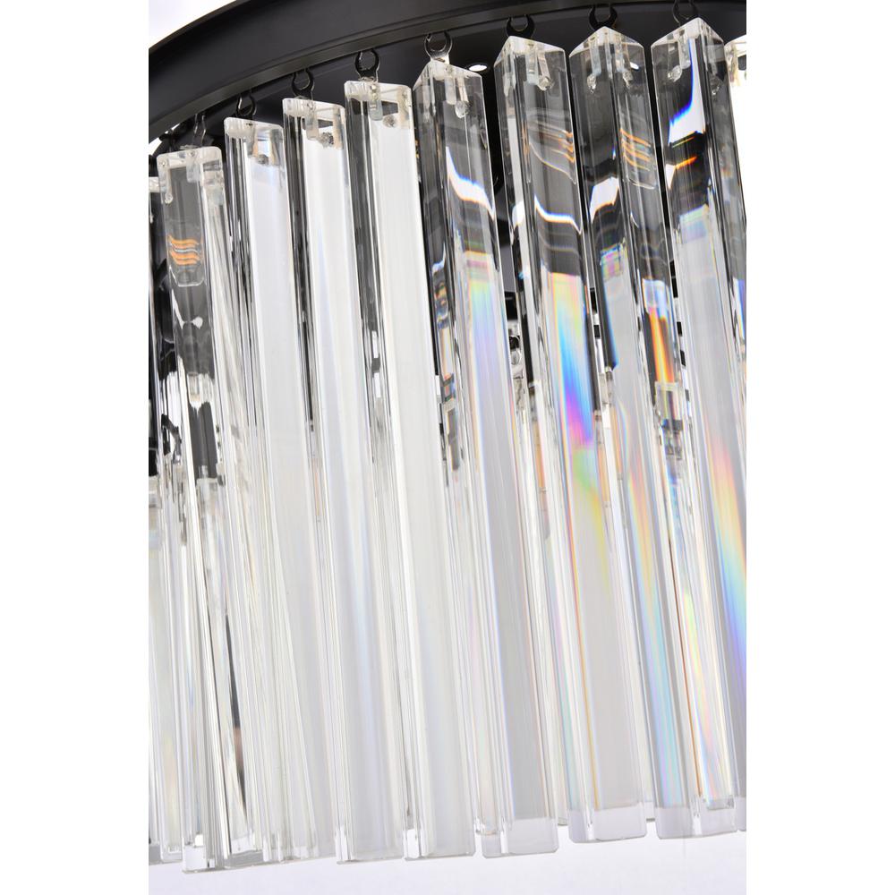 Sydney 6 light Matte Black Pendant Clear Royal Cut Crystal