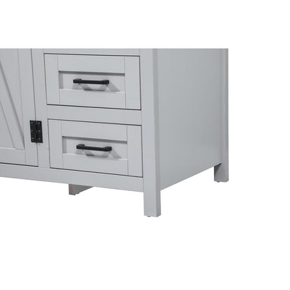 42 inch Single bathroom vanity in grey with backsplash