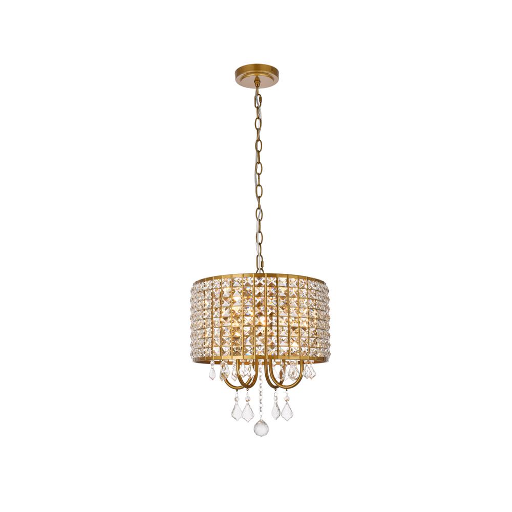 Elise 14 inch pendant in brass