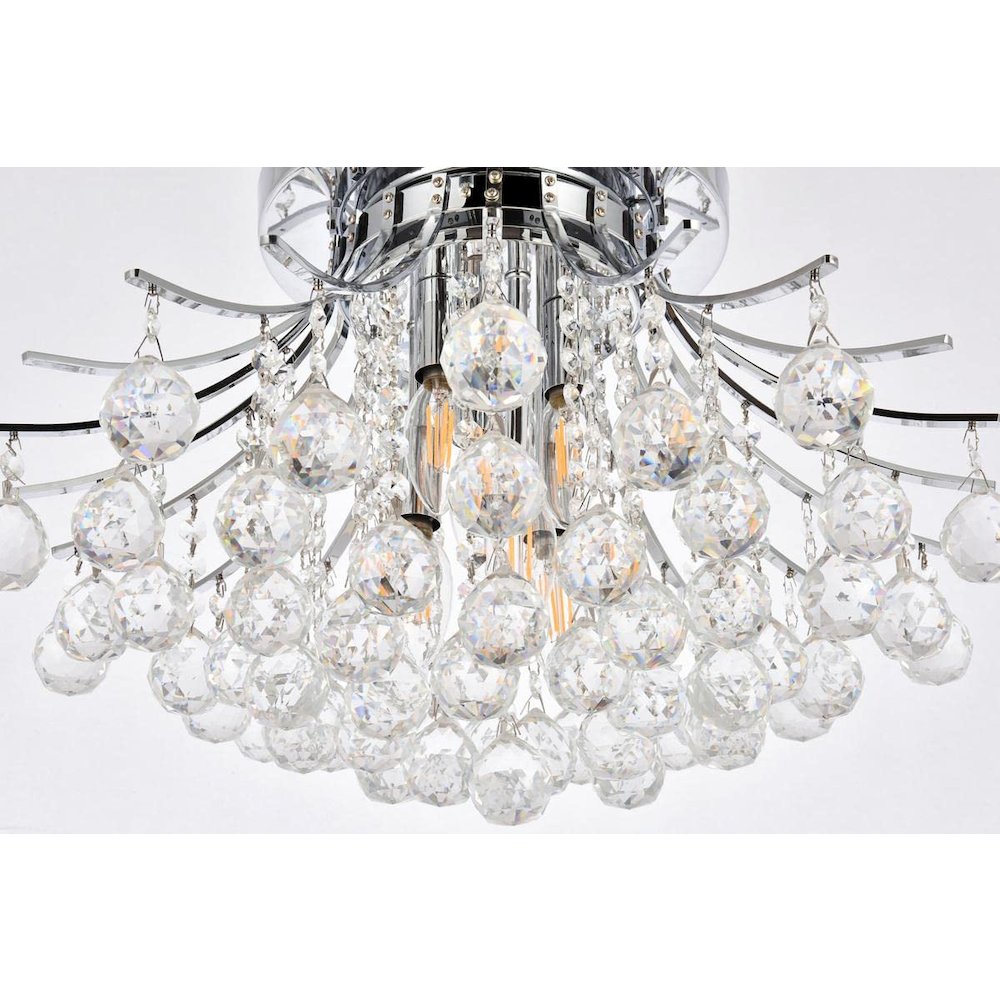 Toureg 6 light Chrome Flush Mount Clear Royal Cut Crystal