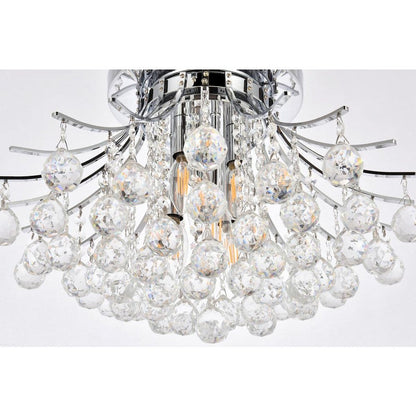 Toureg 6 light Chrome Flush Mount Clear Royal Cut Crystal