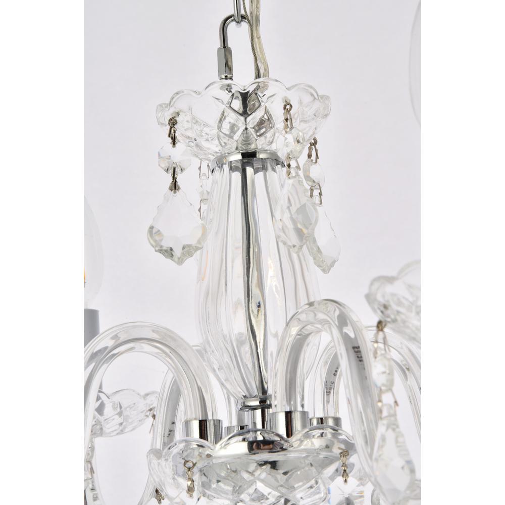 Rococo 4 light Chrome Pendant Clear Royal Cut Crystal