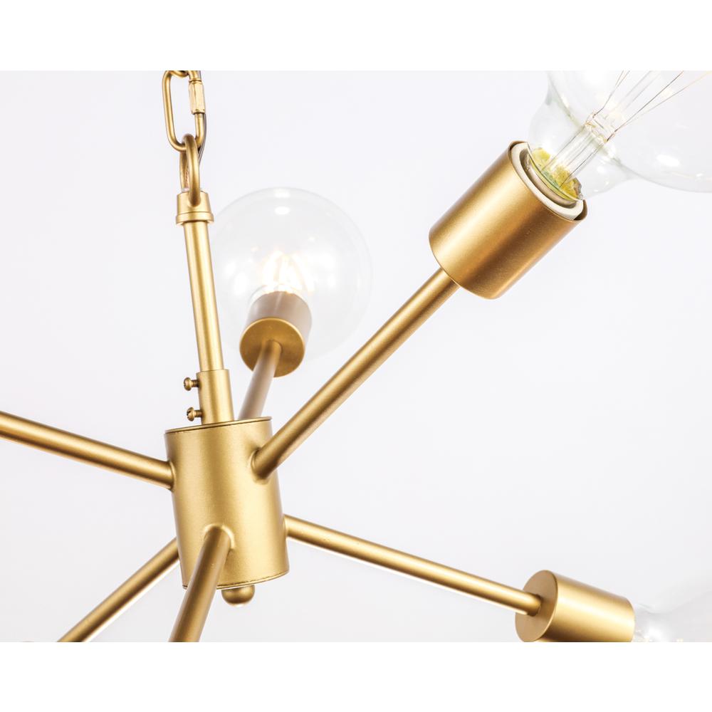 Nolan  6 light Brass pendant