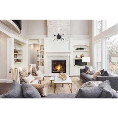 Sienna 46 inch crystal rod pendant in black