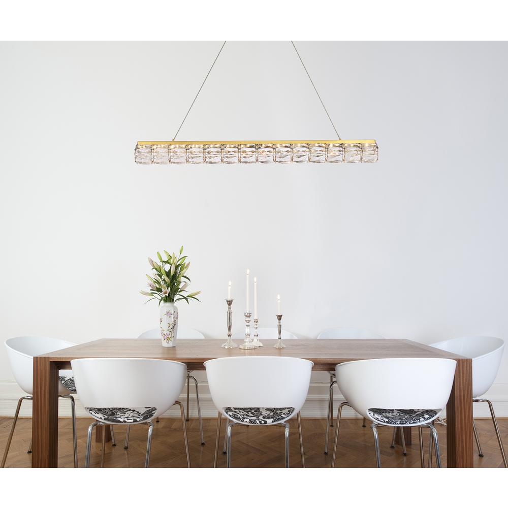 Valetta 42 inch LED linear pendant in gold