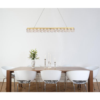Valetta 42 inch LED linear pendant in gold