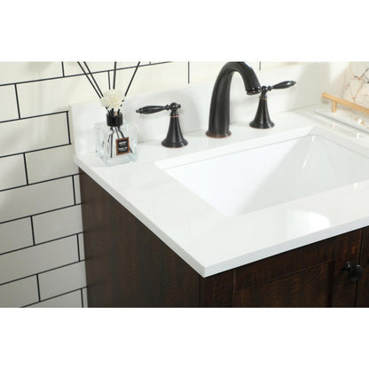 36 inch Single bathroom vanity in expresso with backsplash