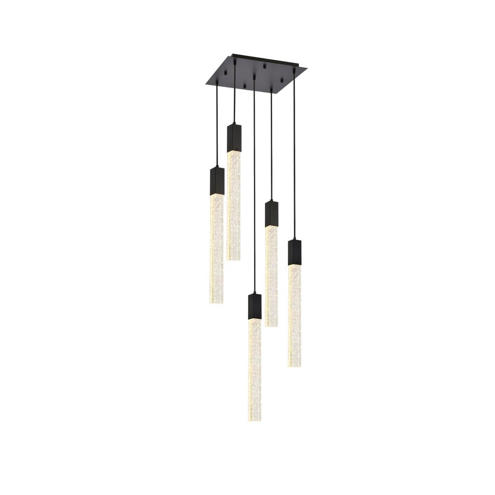 Weston 5 lights pendant in black