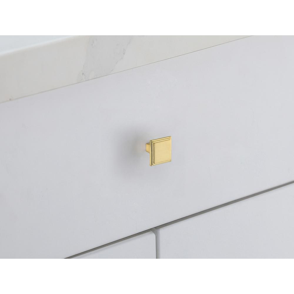 Wilow 1" Brushed Gold Square Knob Multipack (Set of 10)
