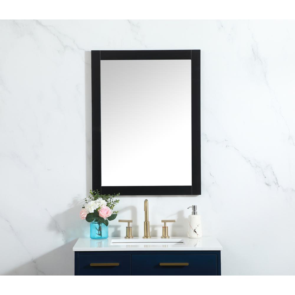 Aqua vanity mirror 24x32 inch in black