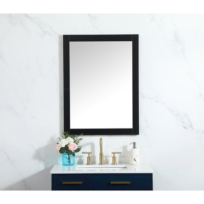 Aqua vanity mirror 24x32 inch in black