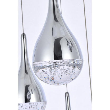 Amherst 30 inch LED chandelier in chrome