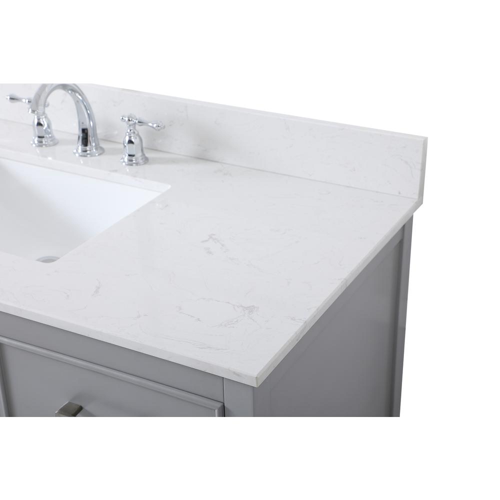 48 inch Single bathroom vanity in gray with backsplash