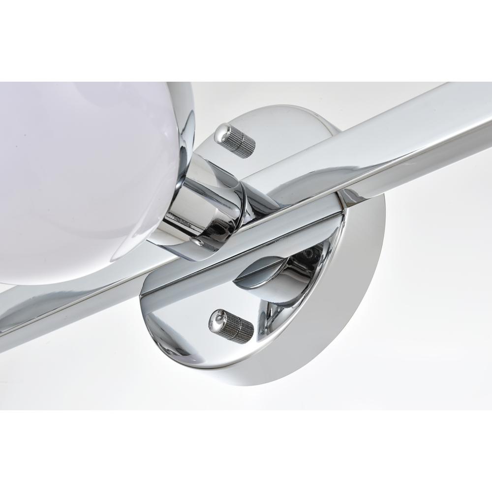 Majesty 3 light Chrome and frosted white Bath Sconce
