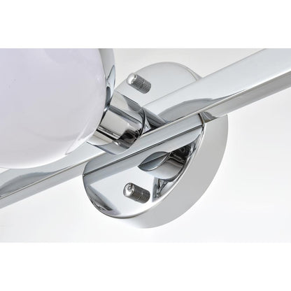 Majesty 3 light Chrome and frosted white Bath Sconce