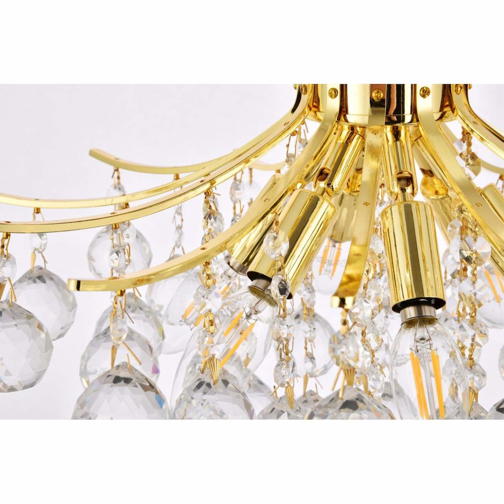 Toureg 6 light Gold Pendant Clear Royal Cut Crystal