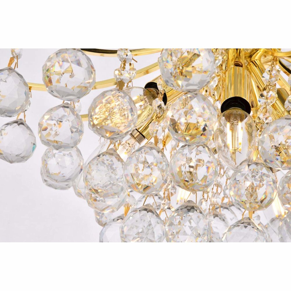 Toureg 6 light Gold Pendant Clear Royal Cut Crystal