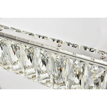 Monroe Integrated LED chip light Chrome Chandelier Clear Royal Cut Crystal