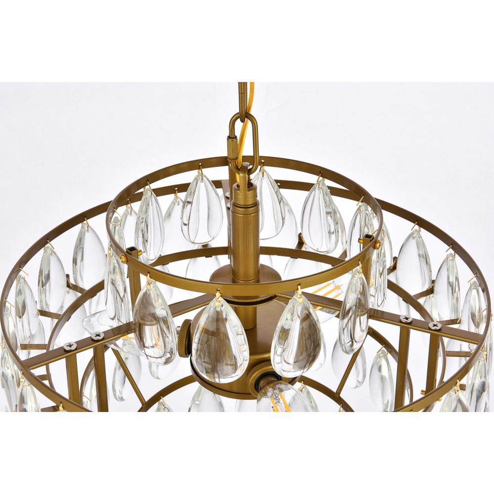 Mila 14 inch pendant in brass