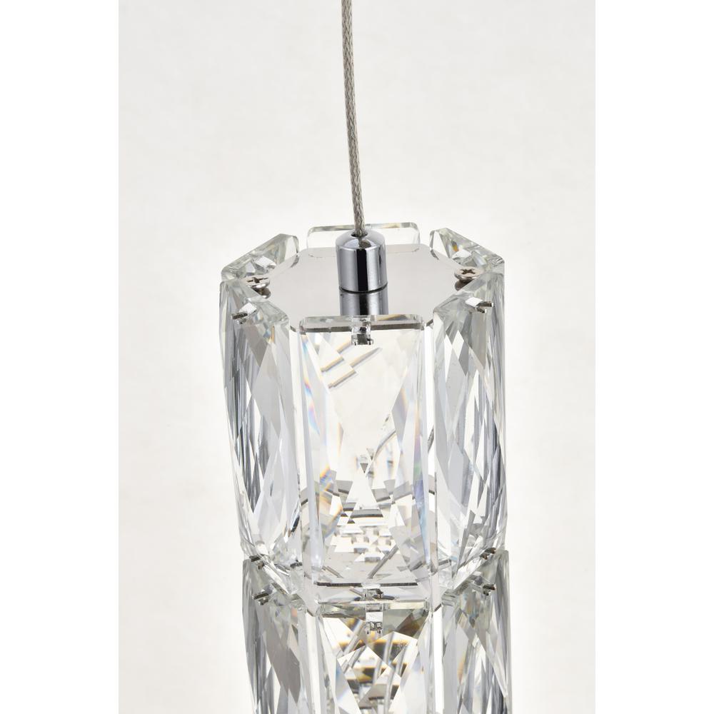 Polaris LED light Chrome Pendant Clear Crystal
