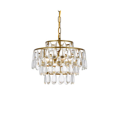 Mila 14 inch pendant in brass