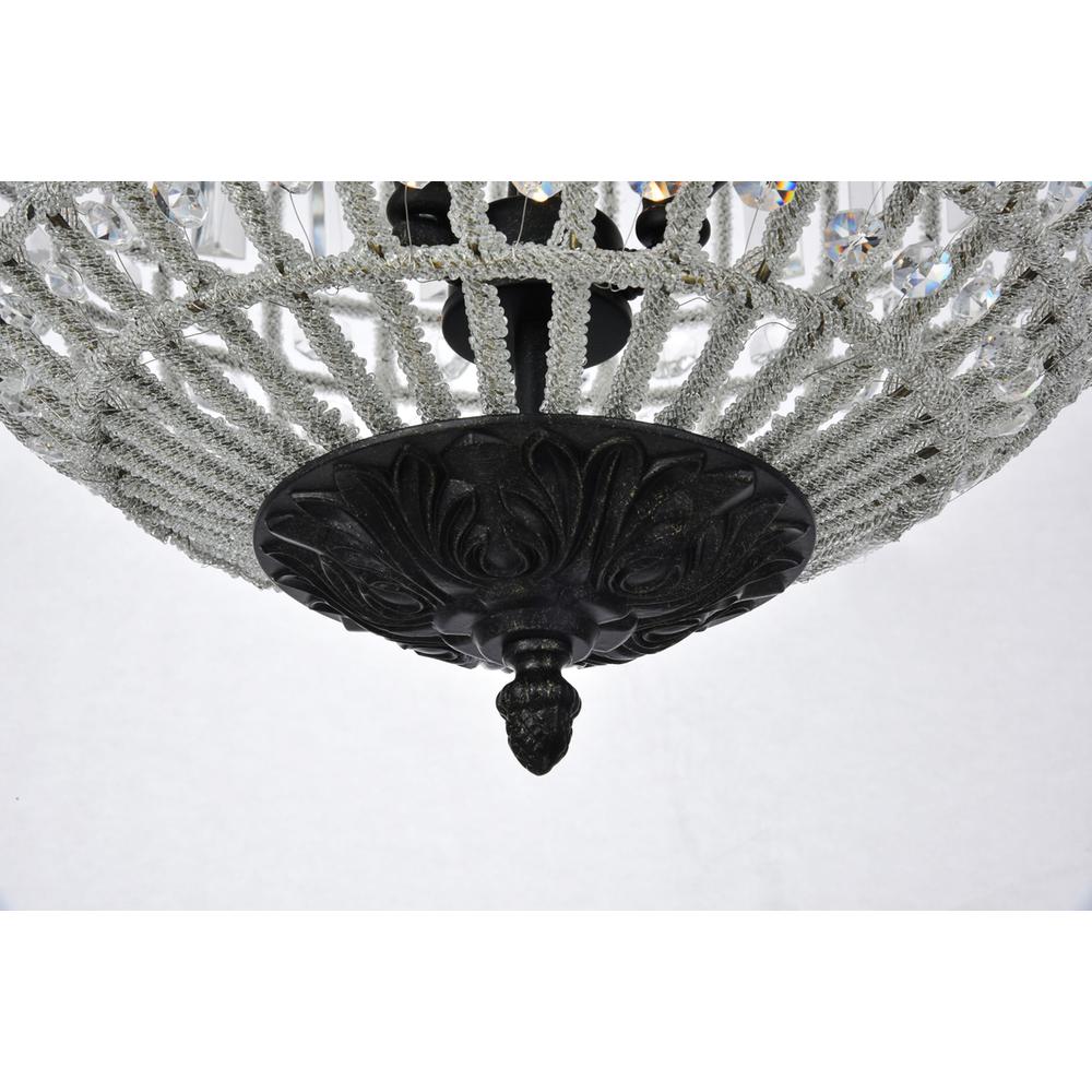 Olivia 3 light Dark Bronze Pendant Clear Royal Cut Crystal