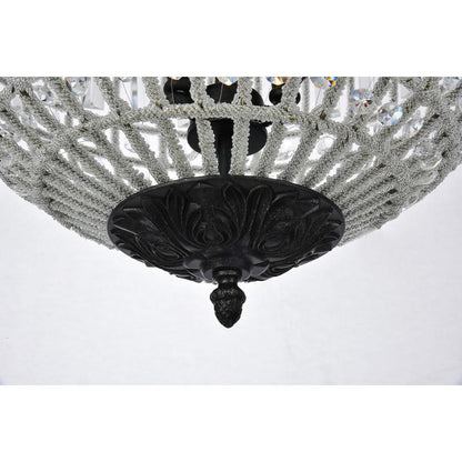 Olivia 3 light Dark Bronze Pendant Clear Royal Cut Crystal