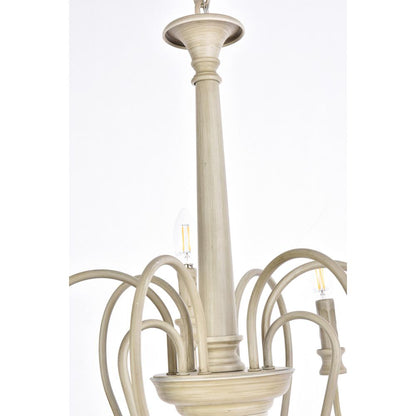 Flynx 9 lights pendant in weathered dove