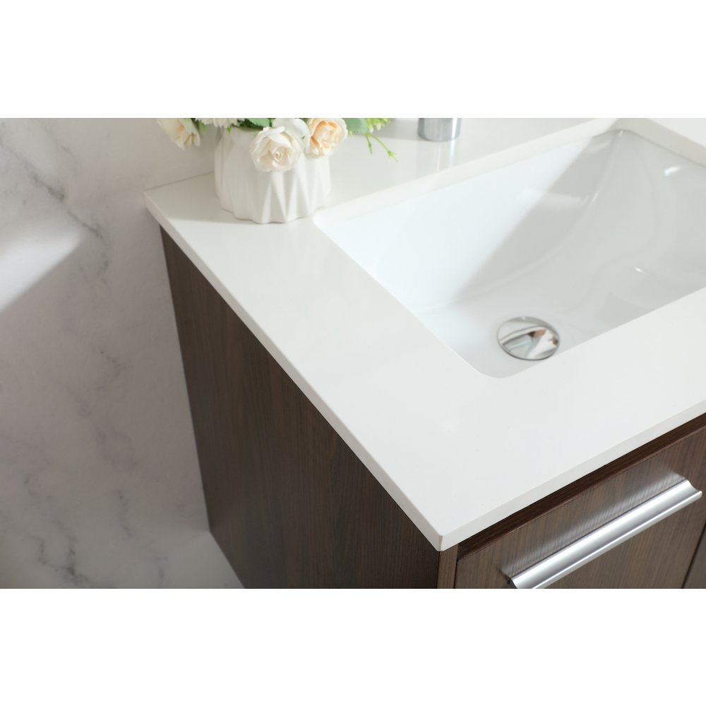 24 Inch Single Bathroom Vanity In Walnut