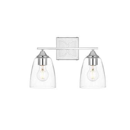 Harris 2 light Chrome and Clear Bath Sconce