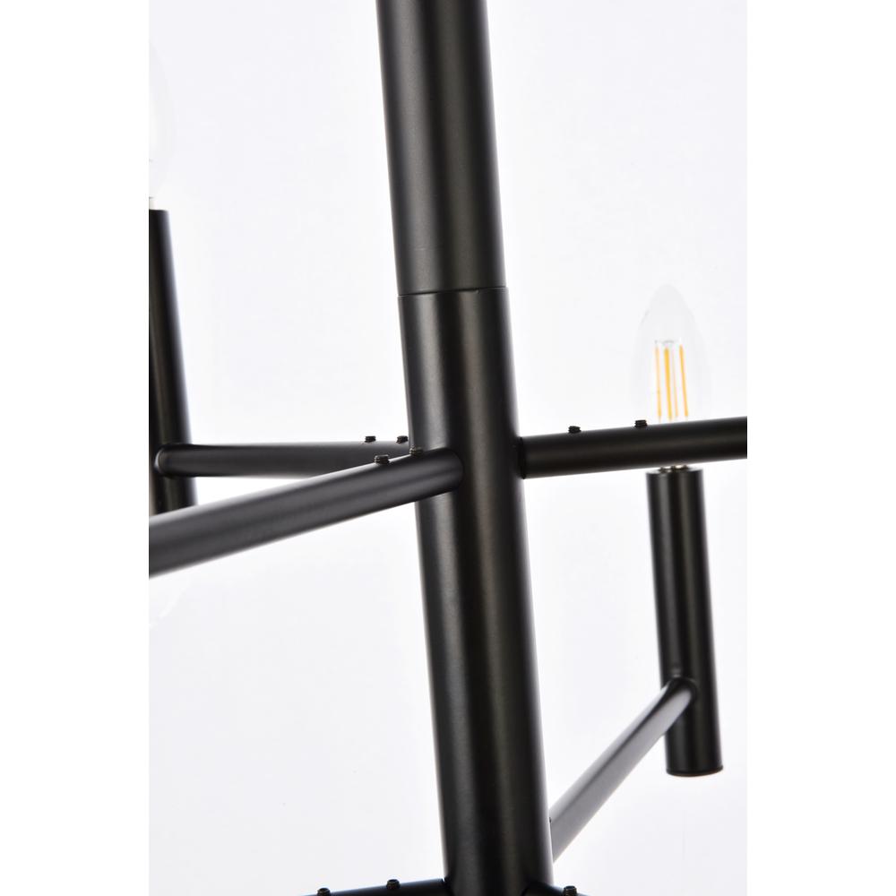 Carmella 6 lights pendant in black