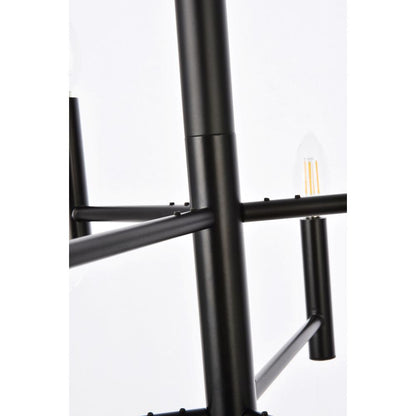 Carmella 6 lights pendant in black