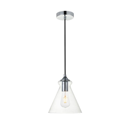 Destry 1 Light Chrome Pendant With Clear Glass