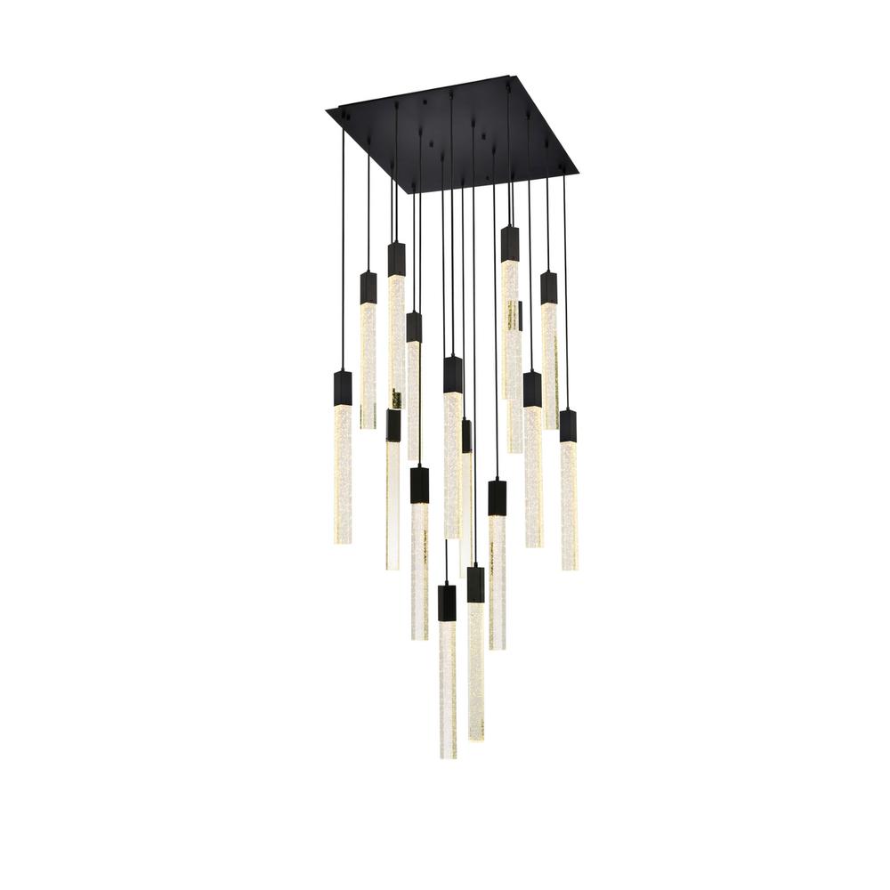 Weston 16 lights pendant in black