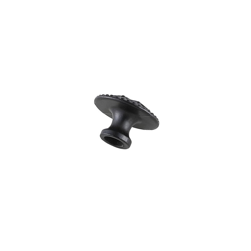 Corio 0.9" Diameter Matte Black Mushroom Knob Multipack (Set of 10)