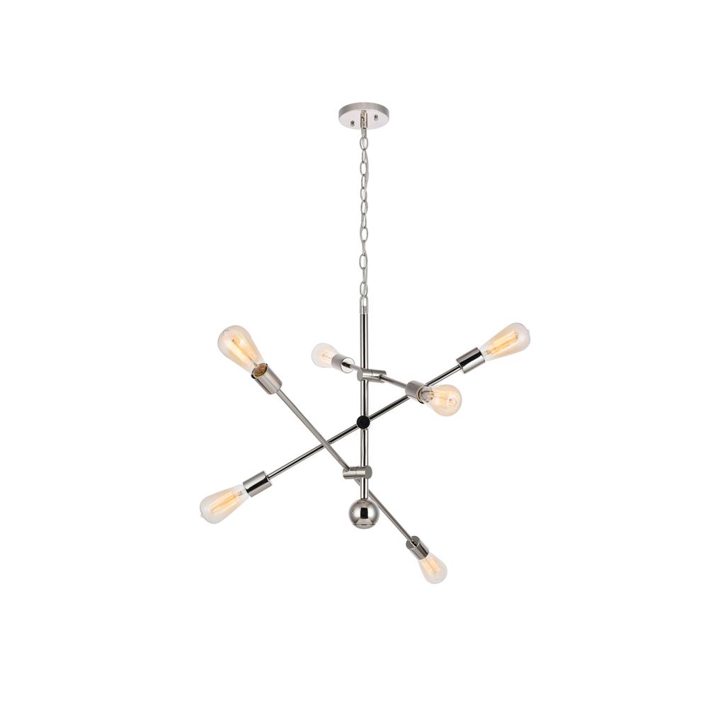 Axel 6 Lights polished Nickel Pendant