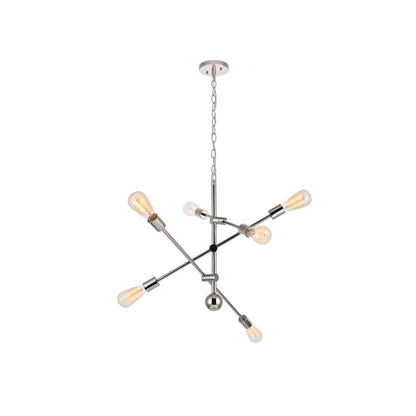 Axel 6 Lights polished Nickel Pendant