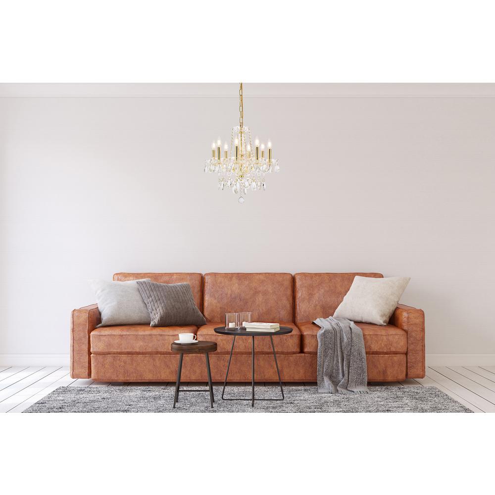 Princeton 8 light Gold Chandelier Clear Royal Cut Crystal