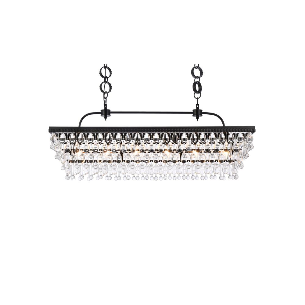Nordic 40 inch rectangle pendant in black